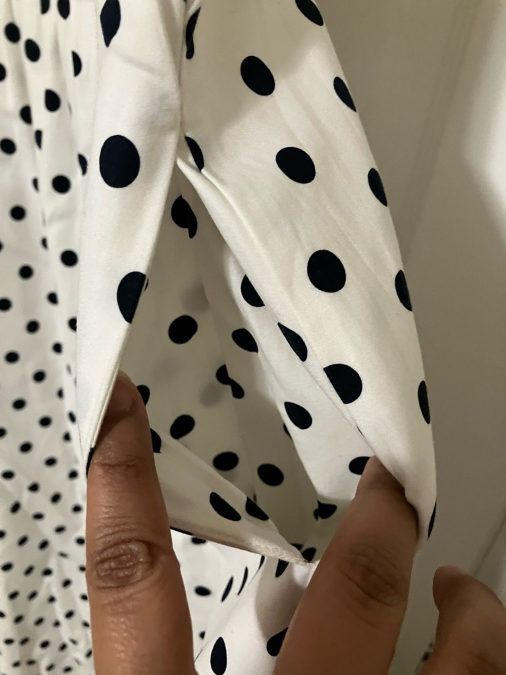 Reformation White Polka Dot Midi Dress  w/ pockets! NWOT, size 10, LEAVING SOON - Picture 10 of 11
